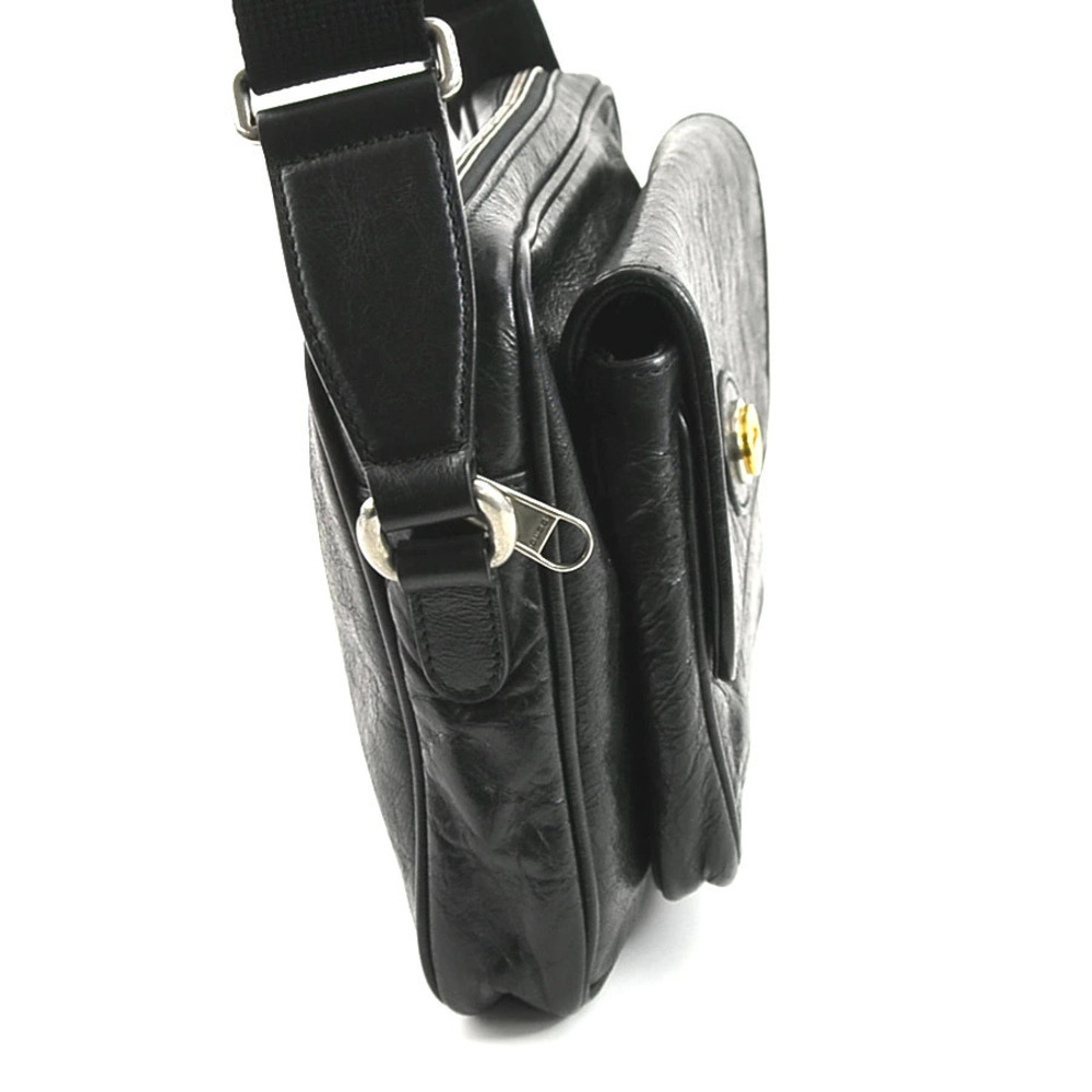 Gucci Crossbody Canvas Shoulder Black Bag Leather Black